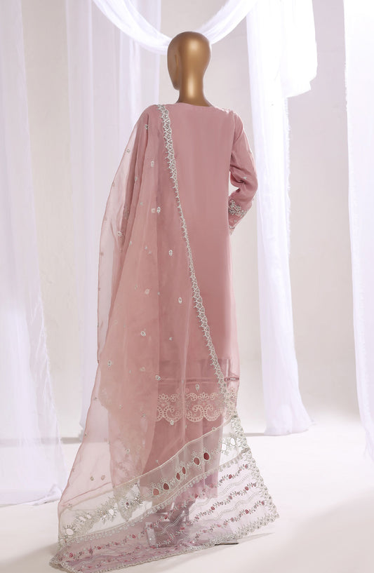 Mahpara by Sadabahar Embroidered Organza Stitched 3 Piece Suit - B-120 - SBD25MHAPA - Pink - Festive Collection