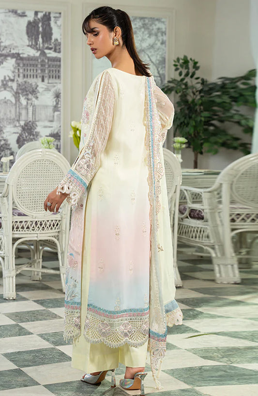 Mahroosh by Zebtan Embroidered Luxury Chiffon Unstitched 3 Piece Suit - ZM-01 - ZBT25MH - Fawn - Formal Collection
