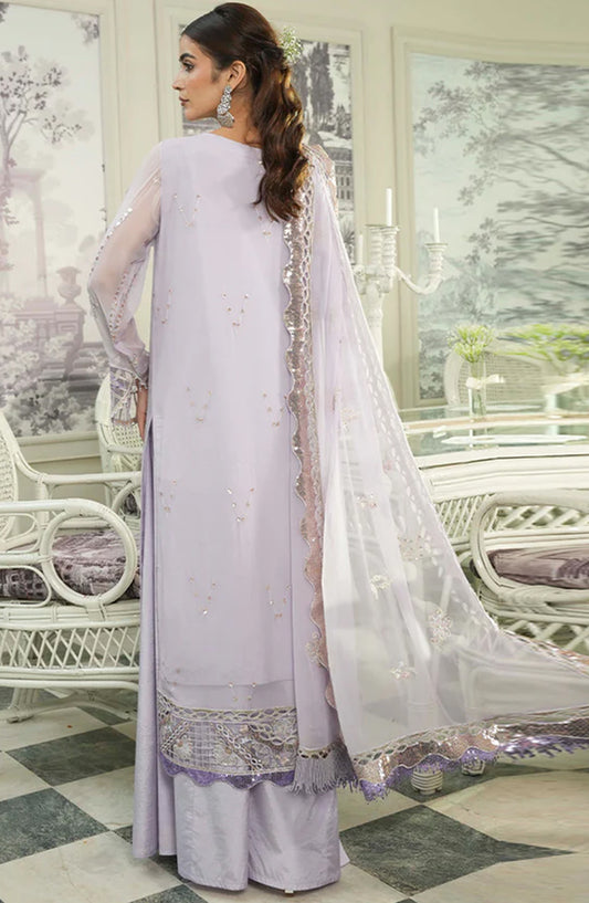 Mahroosh by Zebtan Embroidered Luxury Chiffon Unstitched 3 Piece Suit - ZM-06 - ZBT25MH - Purple - Formal Collection