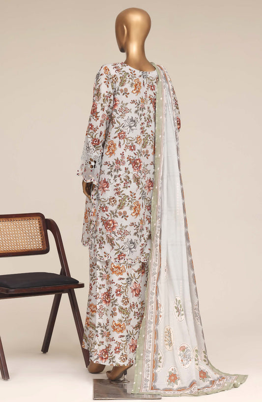 Malika by Sadabahar Embroidered Lawn Stitched 3 Piece Suit - D-01 - SBD26MFR - Multi - Festive Collection