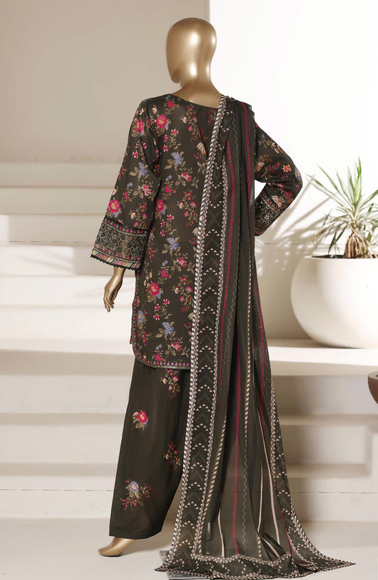 Malika by Sadabahar Embroidered Stitched 3 Piece Suit - Design-04 - SBD26SUI - Black - Summer Collection