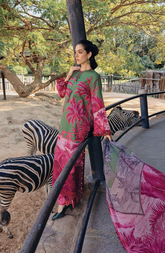 Maria B MPrints Embroidered Lawn Unstitched 3 Piece Suit - 11B - MAB26MP - Pink - Spring Summer Collection