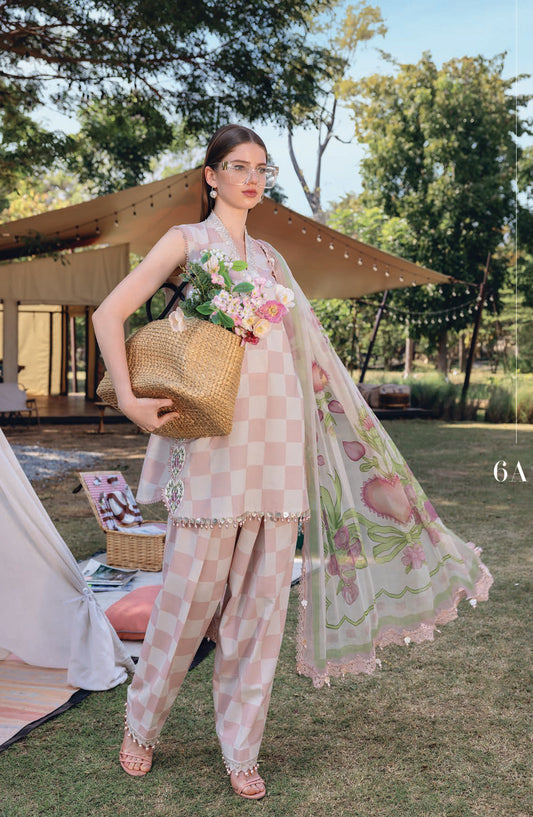 Maria B MPrints Embroidered Lawn Unstitched 3 Piece Suit - 6A - MAB26MP - Pink - Spring Summer Collection