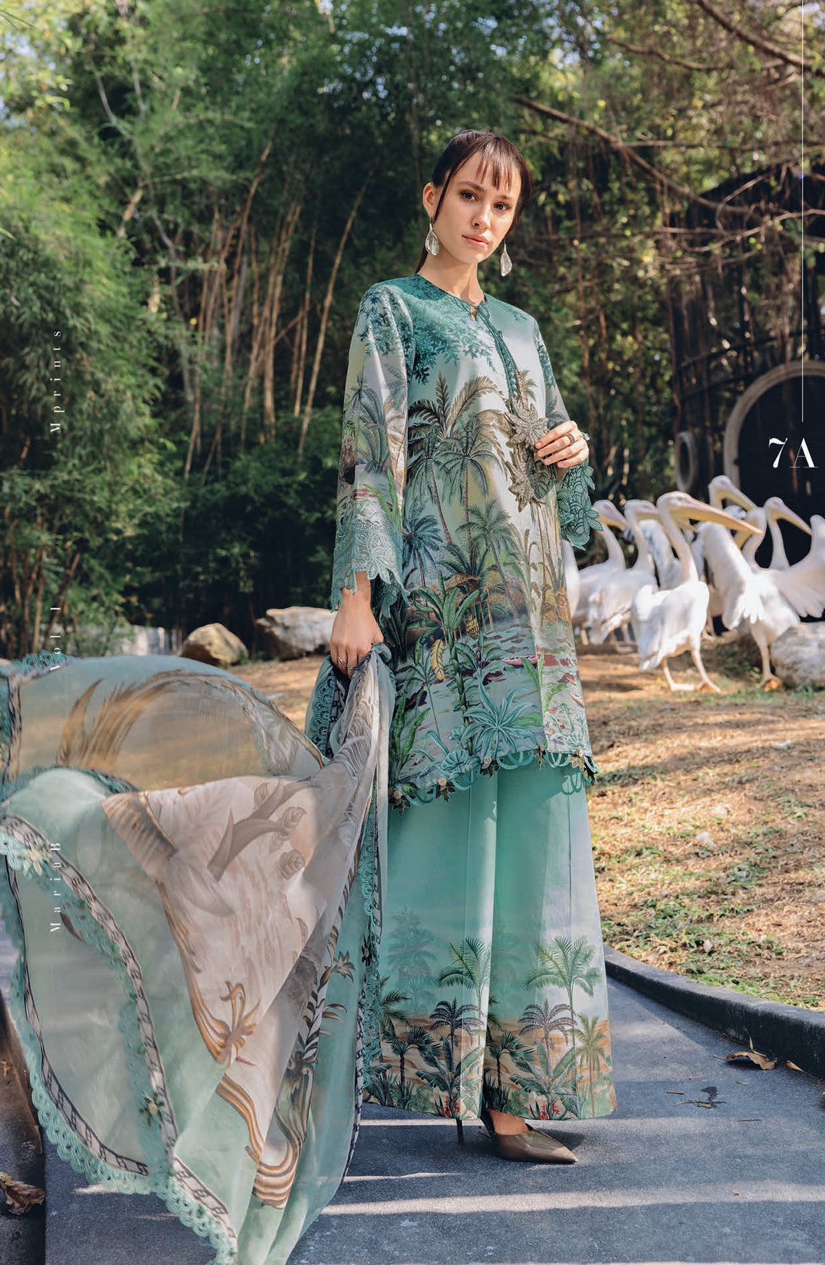 Maria B MPrints Embroidered Lawn Unstitched 3 Piece Suit - 7A - MAB26MP - Blue - Spring Summer Collection