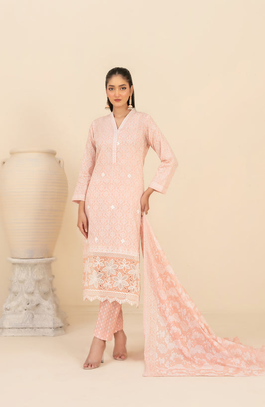 Marin by Tawakkal Fabrics Embroidered Lawn Unstitched 3 Piece Suit - D-4029 - TF26MIN - Pink - Summer Collection