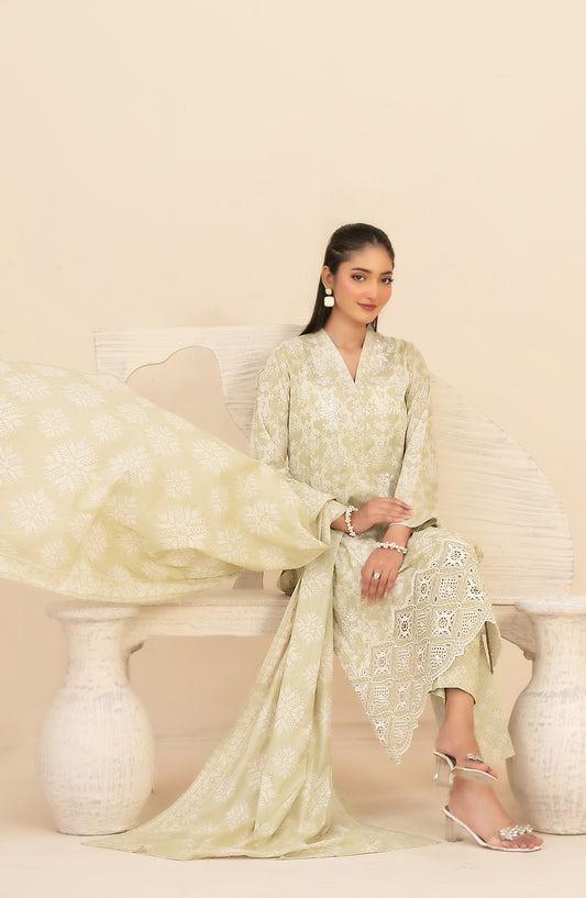 Marin by Tawakkal Fabrics Embroidered Lawn Unstitched 3 Piece Suit - D-4022 - TF26MIN - Green - Summer Collection