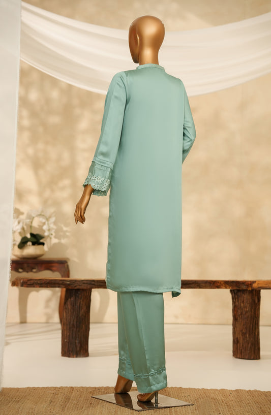 Marlene by Amna Khadija Embroidered Shamooz Silk Stitched 2 Piece Suit - MSS-21 - AM25MLSH - Blue - Winter Collection