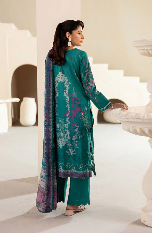 Mashaal by Ramsha Embroidered Lawn Unstitched 3 Piece Suit - L-1310 - RM25MSH13 - Green - Summer Collection
