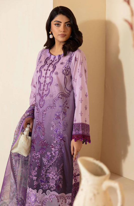 Mashaal by Ramsha Embroidered Lawn Unstitched 3 Piece Suit - L-1304 - RM25MSH13 - Purple - Summer Collection