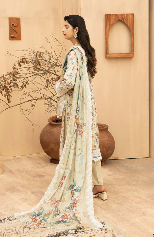 Mashaal by Riaz Arts Embroidered Lawn Unstitched 3 Piece Suit - D-10 - RA26HLS - Fawn - Summer Collection