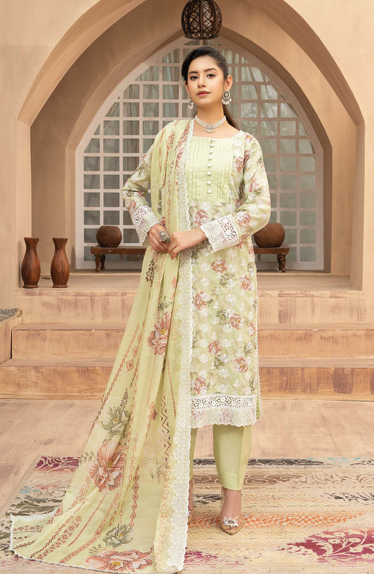 Mashaal by Riaz Arts Embroidered Lawn Unstitched 3 Piece Suit - D-05 - RA26HLS - Green - Summer Collection