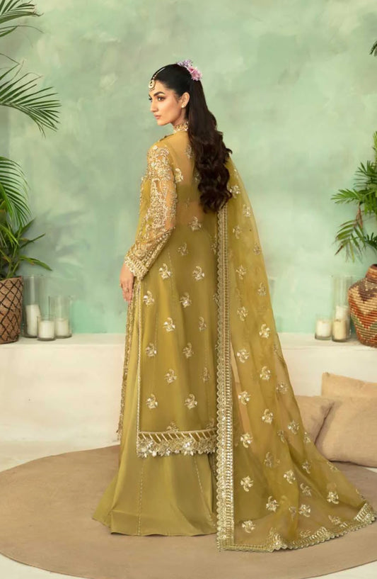 Mastani by Akbar Aslam Luxury Formals Embroidered Organza Unstitched 3 Piece Suit - Seraph - AKA25MST - Dhani - Festive Collection