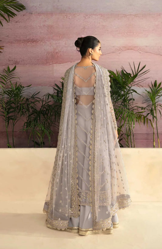 Mastani by Akbar Aslam Luxury Formals Embroidered Organza Unstitched 3 Piece Suit - Moonlit - AKA25MST - Purple - Festive Collection