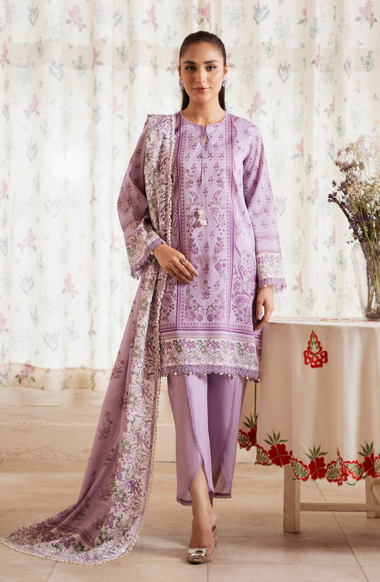 Mausummery Digital Printed Lawn Unstitched 3 Piece Suit - Amethyst - MU25USS4 - Purple - Summer Collection
