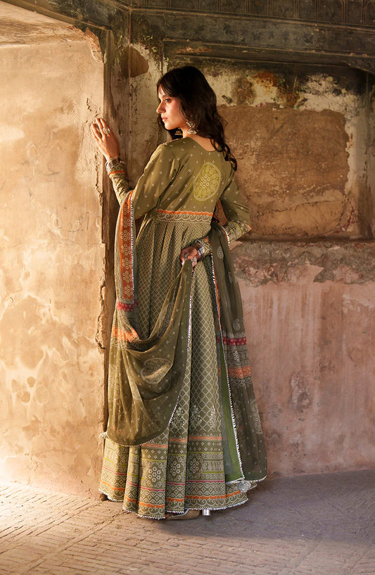 Mausam by Bin Ilyas Embroidered Lawn Unstitched 3 Piece Suit - D-504-B - BL26MSM - Green - Summer Collection