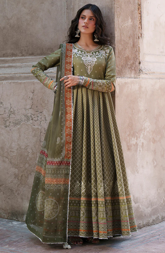 Mausam by Bin Ilyas Embroidered Lawn Unstitched 3 Piece Suit - D-504-B - BL26MSM - Green - Summer Collection