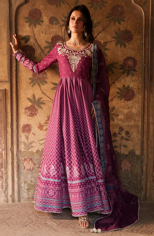 Mausam by Bin Ilyas Embroidered Lawn Unstitched 3 Piece Suit - D-504-A - BL26MSM - Pink - Summer Collection