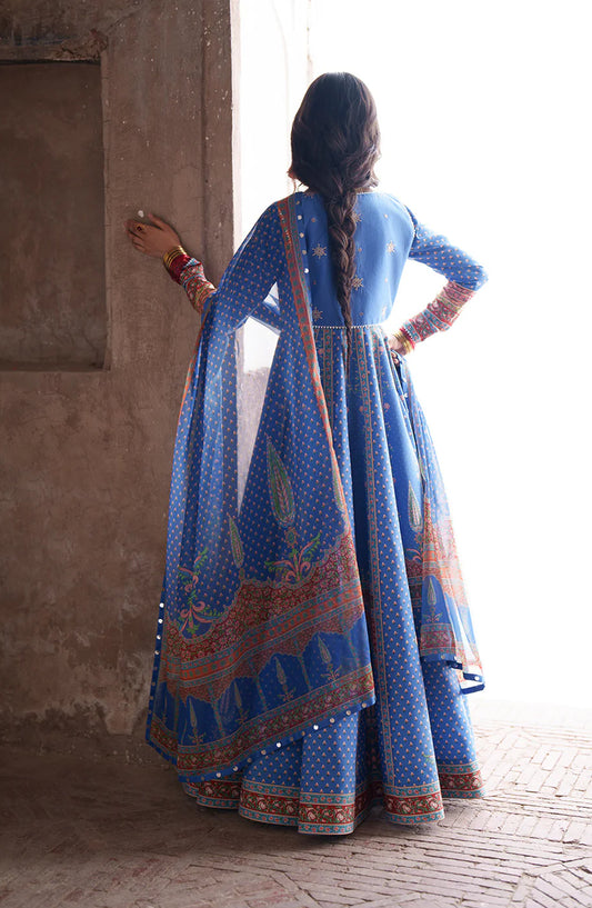 Mausam by Bin Ilyas Embroidered Lawn Unstitched 3 Piece Suit - D-503-A - BL26MSM - Blue - Summer Collection