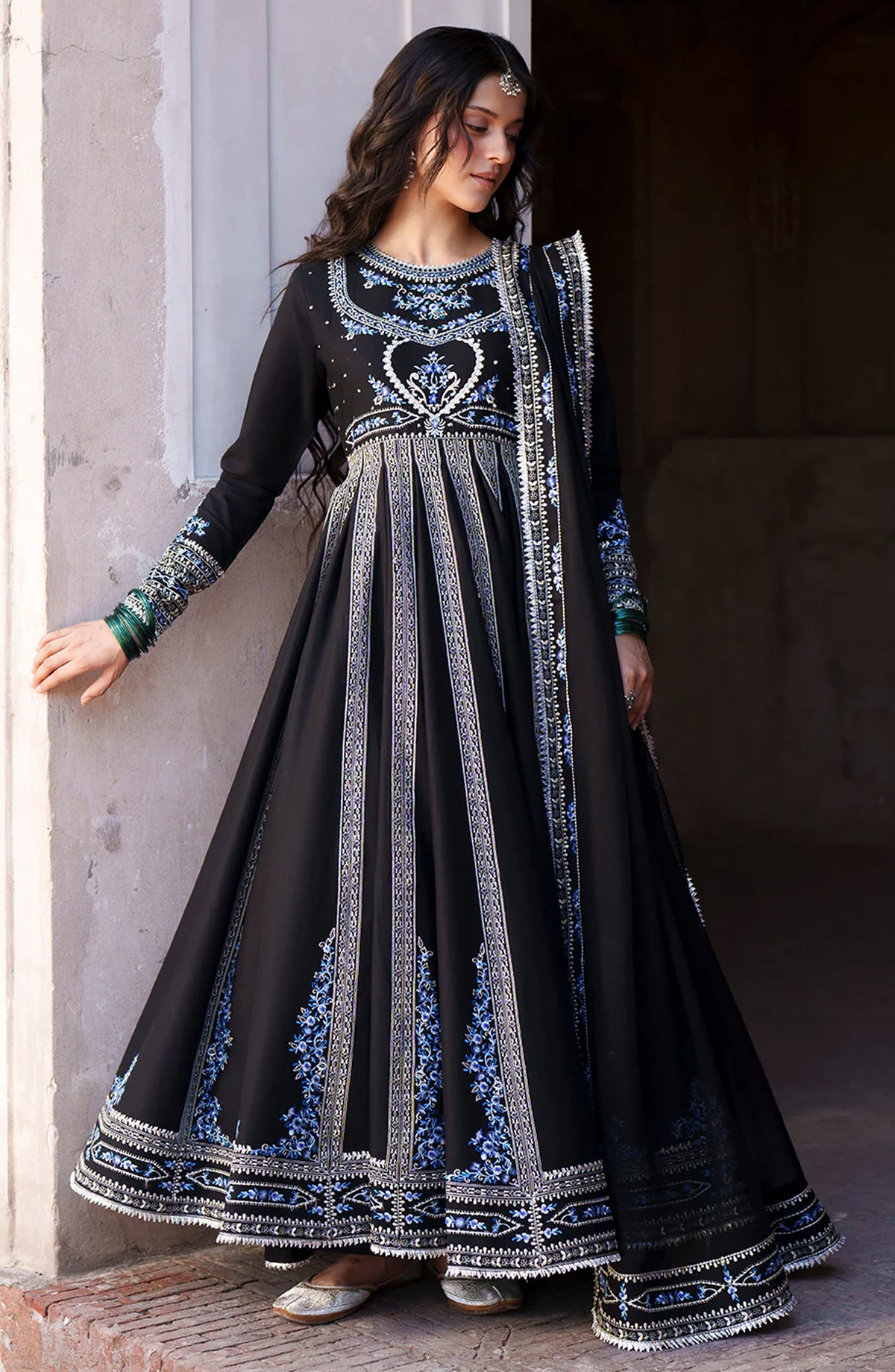 Mausam by Bin Ilyas Embroidered Lawn Unstitched 3 Piece Suit - D-502 - BL26MSM - Black - Summer Collection