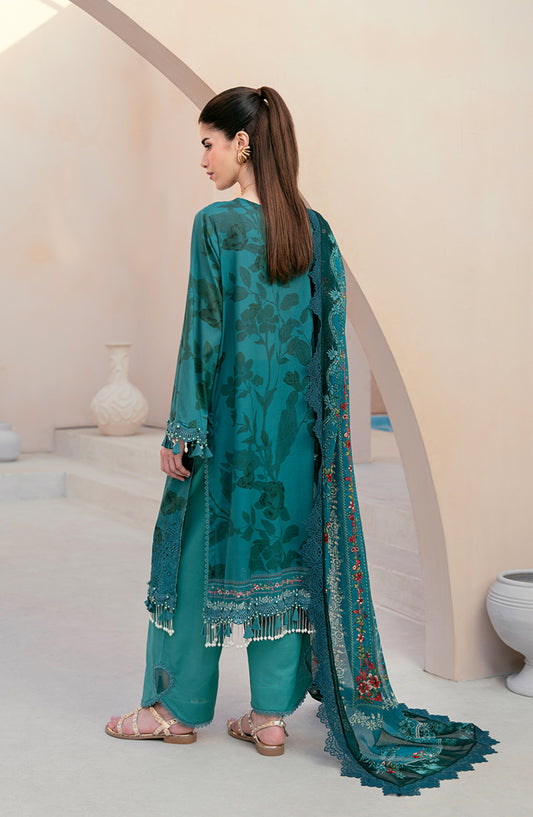 Mausummery Embroidered Lawn Unstitched 3 Piece Suit - Emerald - MU26PNT - Green - Summer Collection