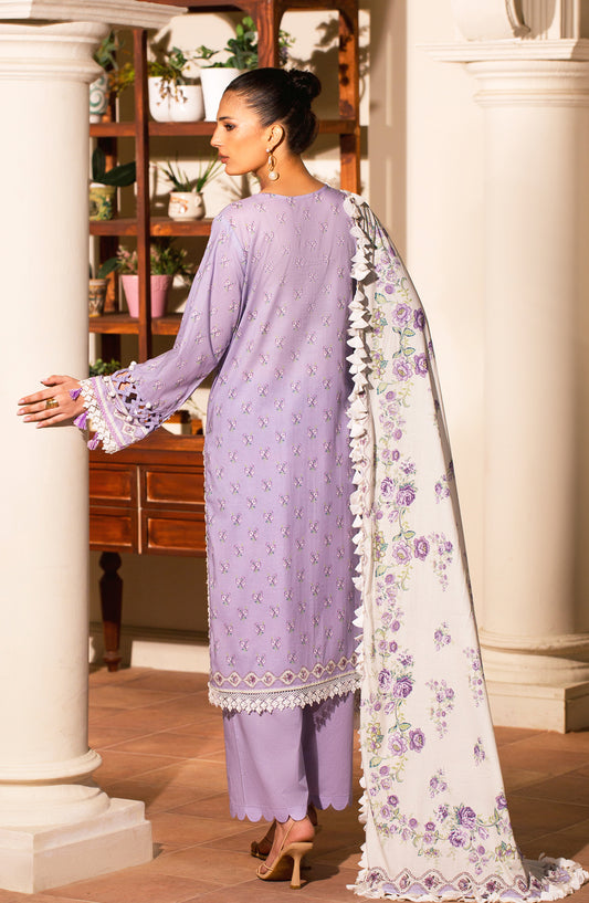 Mausummery Digital Printed Lawn Unstitched 3 Piece Suit - 08 Aster - MU26SMR - Purple - Summer Collection