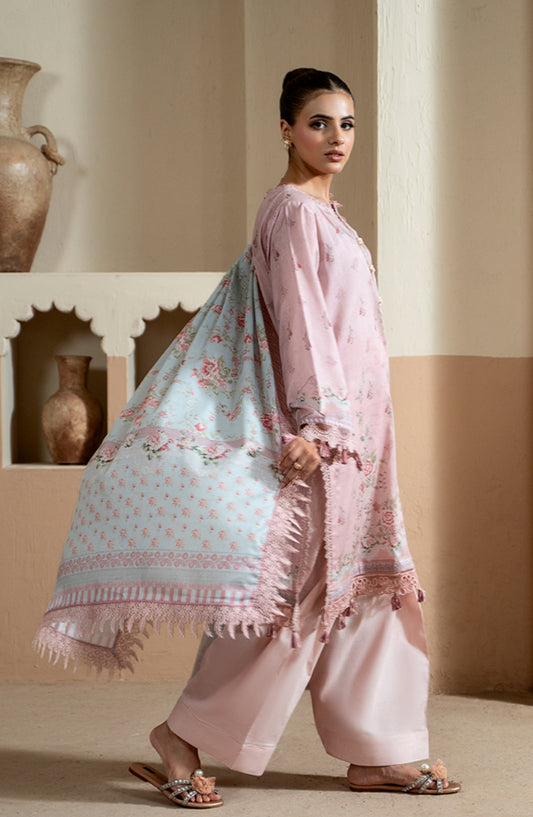 Mausummery Printed Lawn Unstitched 3 Piece Suit - 10 Rose Dream - MU26TRE - Pink - Summer Collection