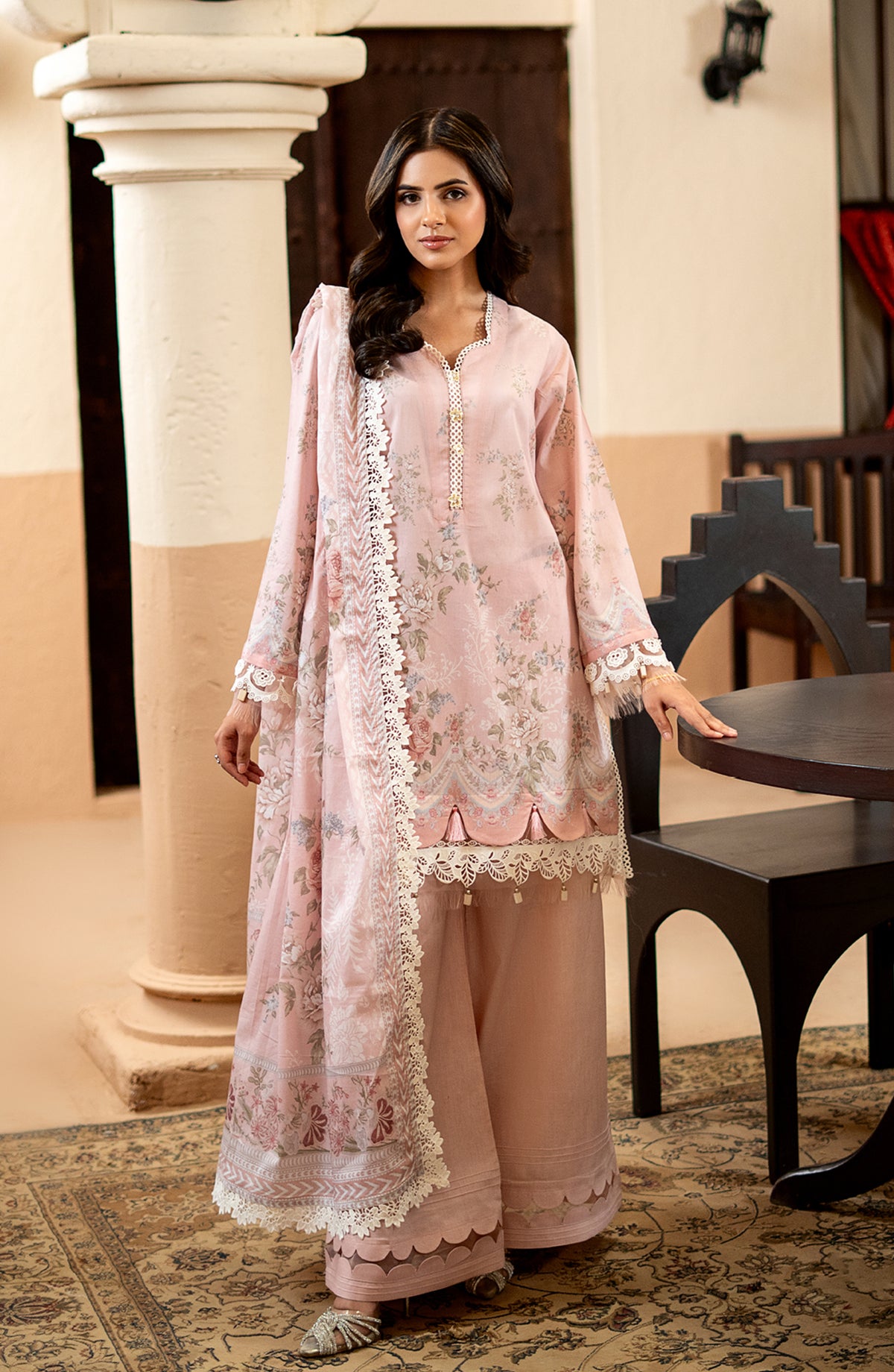 Mausummery Printed Lawn Unstitched 3 Piece Suit - 02 Aurora - MU26TRE - Pink - Summer Collection