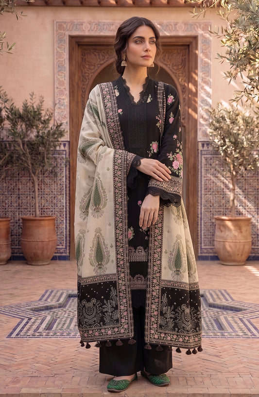 Mausummery Printed Lawn Unstitched 3 Piece Suit - D-10 Zinnia - MU26FRN - Black - Summer Collection