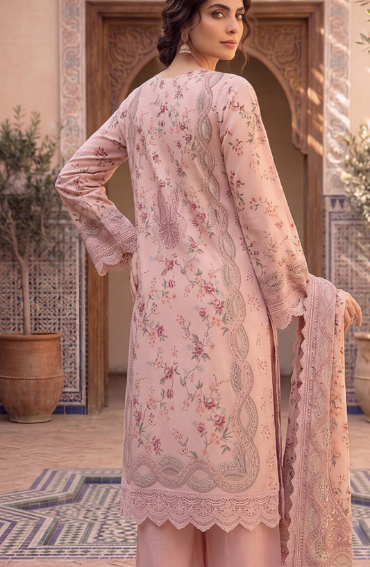 Mausummery Printed Lawn Unstitched 3 Piece Suit - D-05 Daisy - MU26FRN - Pink - Summer Collection