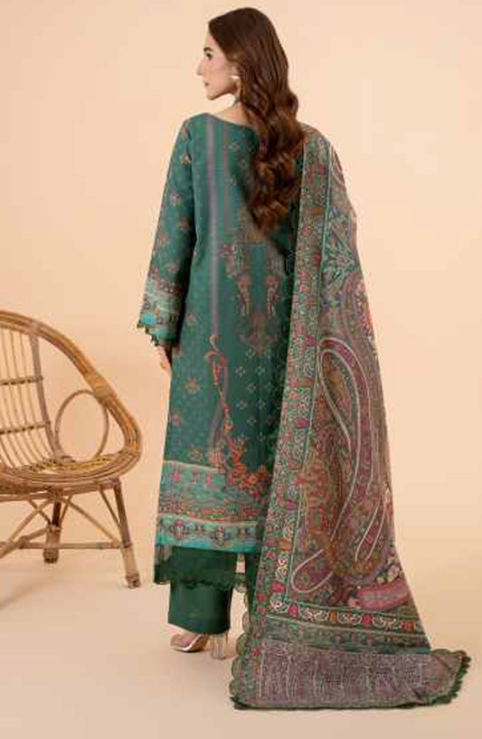 Mausummery Digital Printed Khaddar Unstitched 3 Piece Suit - 09 Clover - MU25KHD - Green - Winter Collection