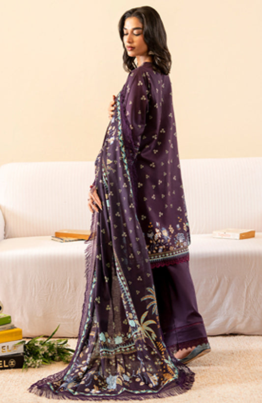 Mausummery Printed Khaddar Unstitched 3 Piece Suit - Amethyst - MU25NT - Purple - Winter Collection