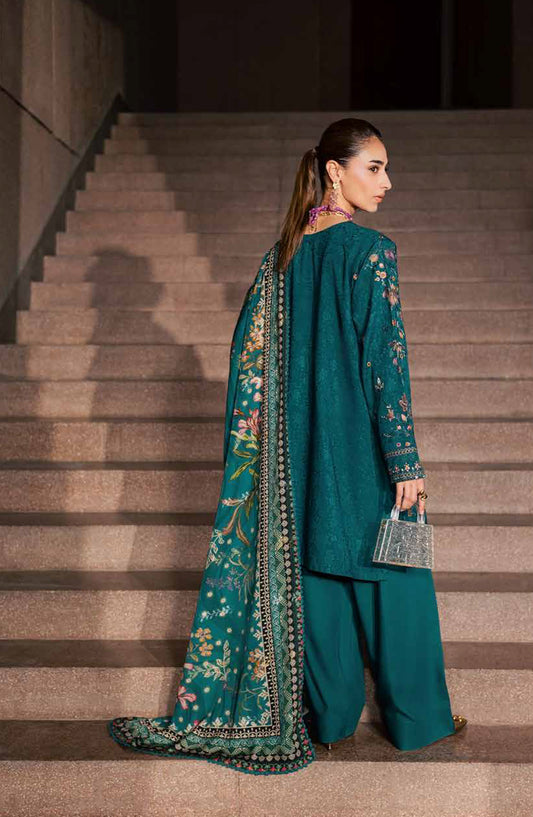 Maya by Nureh Embroidered Linen Unstitched 3 Piece Suit - NW-126 - NL26MYA - Green - Winter Collection