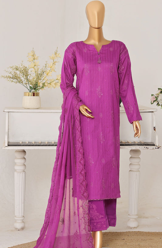 Mayaar by HZ Textile Embroidered Lawn Unstitched 3 Piece Suit - D-12 - HZ26MAYR - Purple - Summer Collection