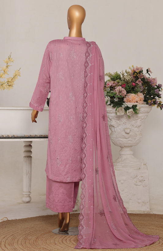 Mayaar by HZ Textile Embroidered Lawn Unstitched 3 Piece Suit - D-10 - HZ26MAYR - Pink - Summer Collection