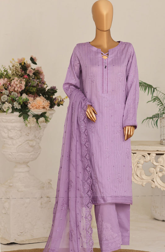 Mayaar by HZ Textile Embroidered Lawn Unstitched 3 Piece Suit - D-06 - HZ26MAYR - Purple - Summer Collection