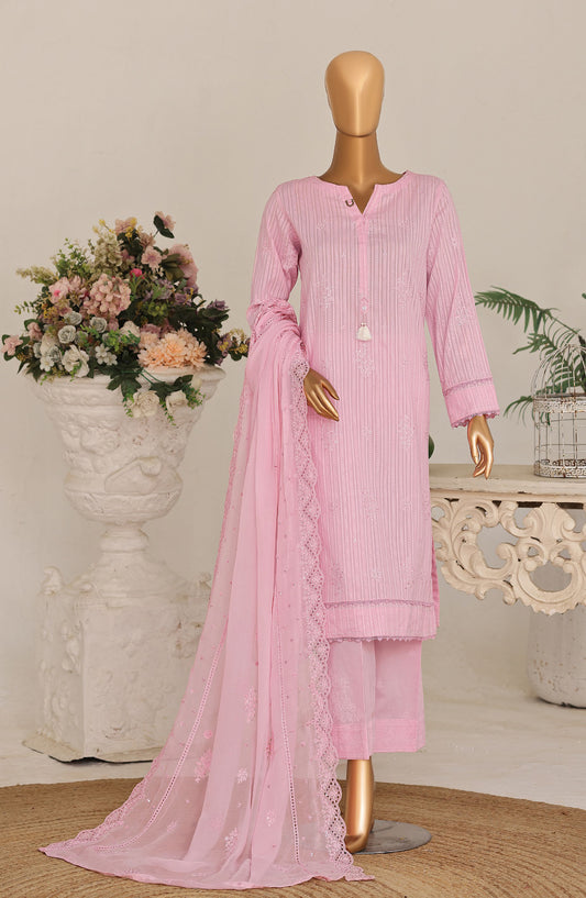 Mayaar by HZ Textile Embroidered Lawn Unstitched 3 Piece Suit - D-01 - HZ26MAYR - Pink - Summer Collection