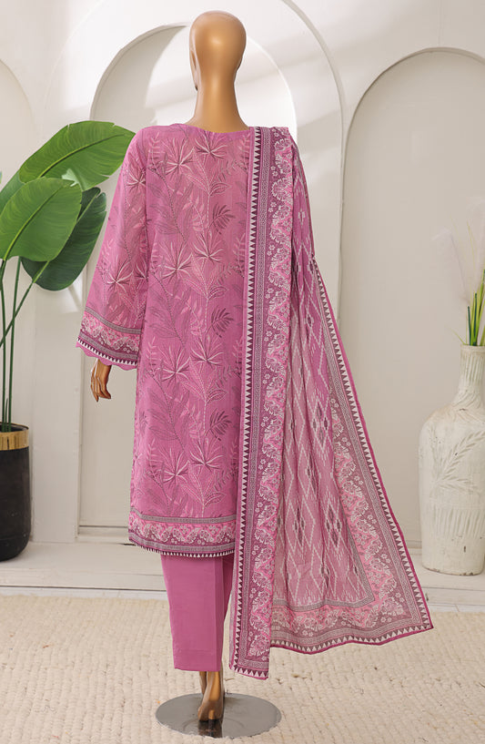 Meenakari by HZ Textiles Embroidered Shamray Cotton Unstitched 3 Piece Suit - MSC-904 - HZ26MEEN - Pink - Mid Summer Collection