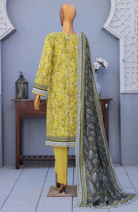 Mehak by HZ Textiles Embroidered Cross Slub Unstitched 3 Piece Suit - MCE-3044 - HZ26MHK - Green - Summer Collection