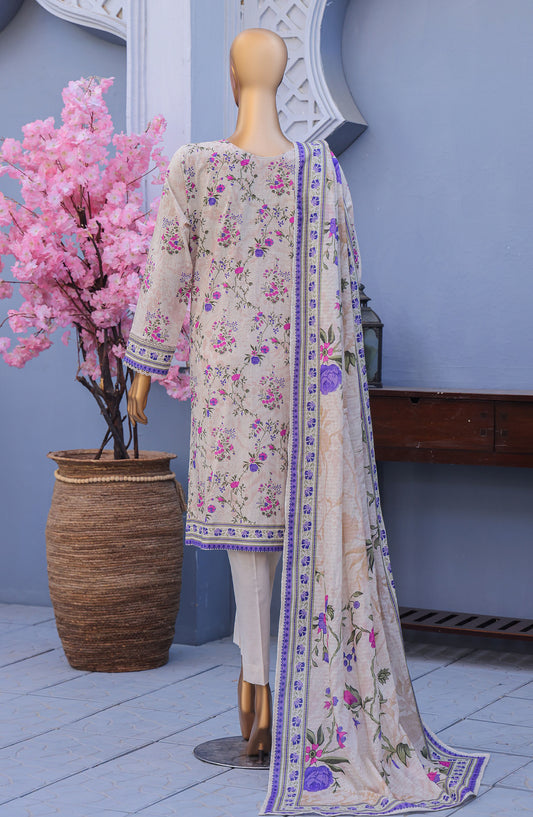 Mehak by HZ Textiles Embroidered Cross Slub Unstitched 3 Piece Suit - MCE-3043 - HZ26MHK - Grey - Summer Collection