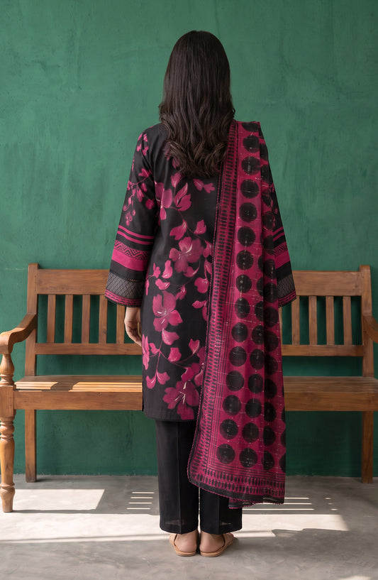 Mehar by Amna Khadija Embroidered Cotton Stitched 3 Piece Suit - AKM-05 - AM26MHER - Black - Summer Collection