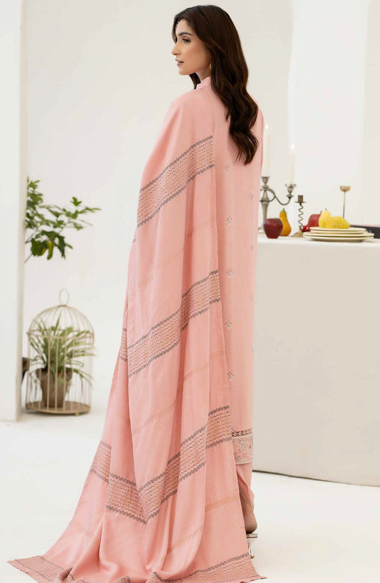 Mehrish by Johra Embroidered Viscose Unstitched 3 Piece Suit - JW-390 - JH25MEHRI - Pink - Winter Collection