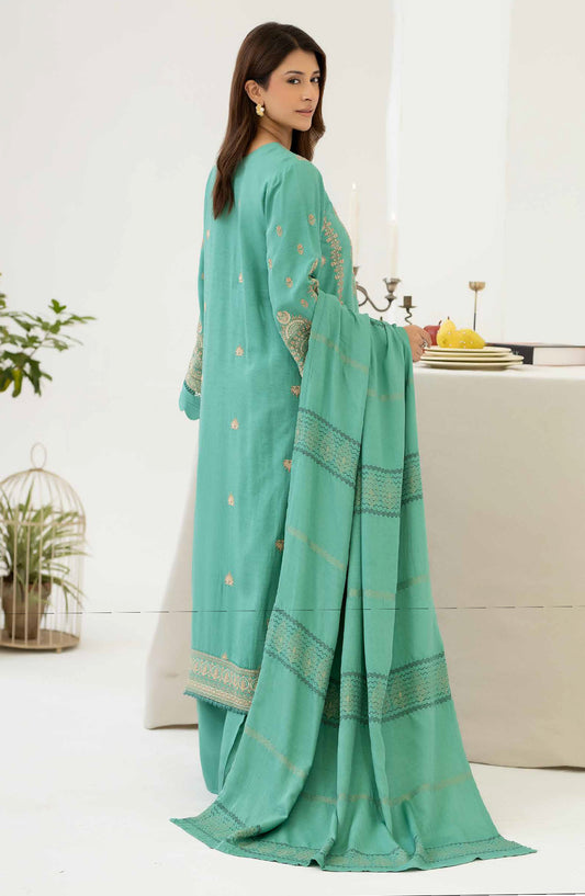 Mehrish by Johra Embroidered Viscose Unstitched 3 Piece Suit - JW-387 - JH25MEHRI - Ferozi - Winter Collection