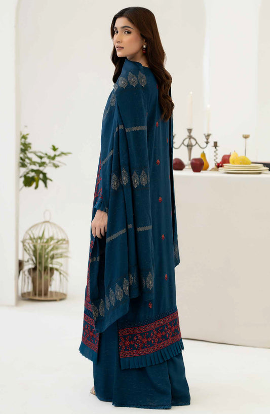 Mehrish by Johra Embroidered Viscose Unstitched 3 Piece Suit - JW-386 - JH25MEHRI - Blue - Winter Collection