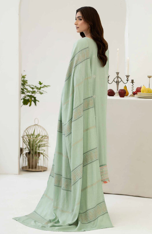 Mehrish by Johra Embroidered Viscose Unstitched 3 Piece Suit - JW-382 - JH25MEHRI - Pista Green - Winter Collection