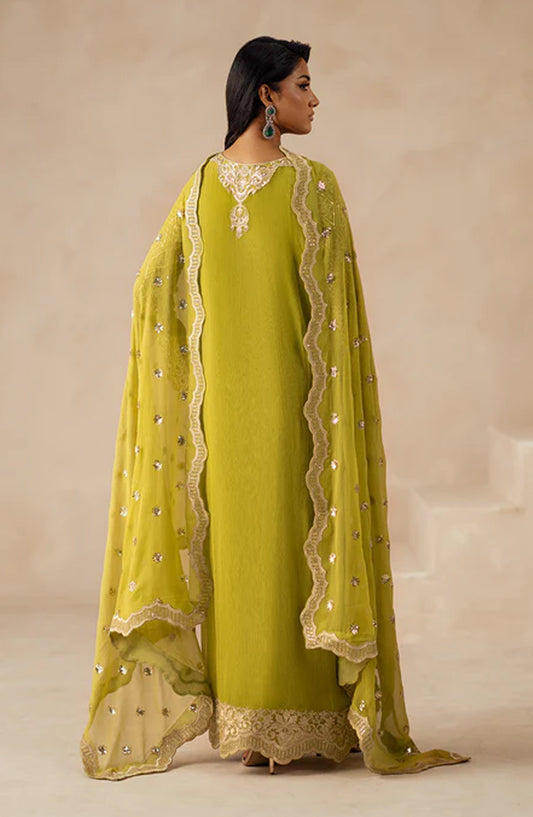Mehrun by Freesia Luxury Embroidered Chiffon Unstitched 3 Piece Suit - SYRA - FSU5617 - FS25MHR - Dhani - Formals Collection