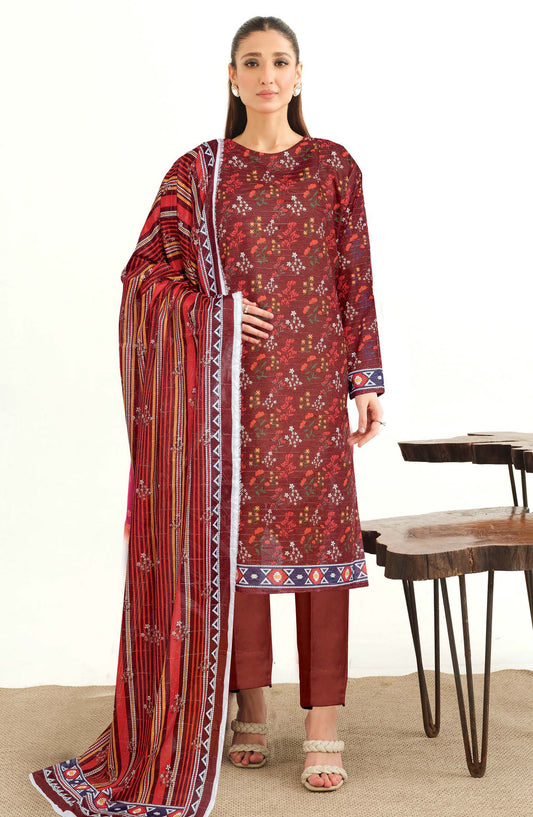 Mode by Johra Printed Lawn Unstitched 3 Piece Suit - JH-1207 - JH25MODE - Brown - Casual Collection