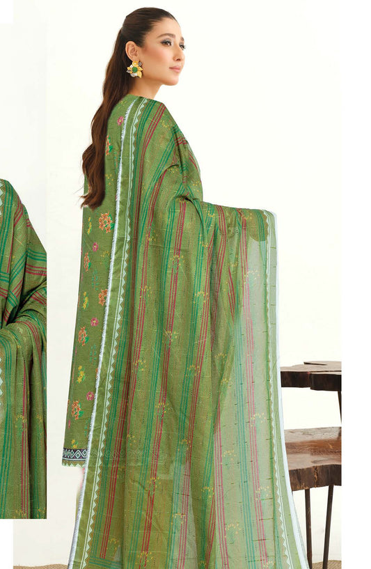 Mode by Johra Printed Lawn Unstitched 3 Piece Suit - JH-1204 - JH25MODE - Green - Casual Collection