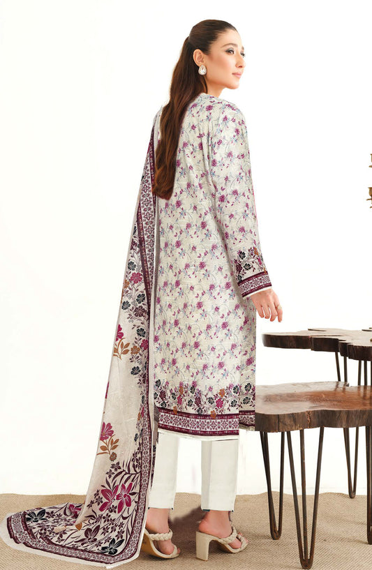 Mode by Johra Printed Lawn Unstitched 3 Piece Suit - JH-1202 - JH25MODE - White - Casual Collection