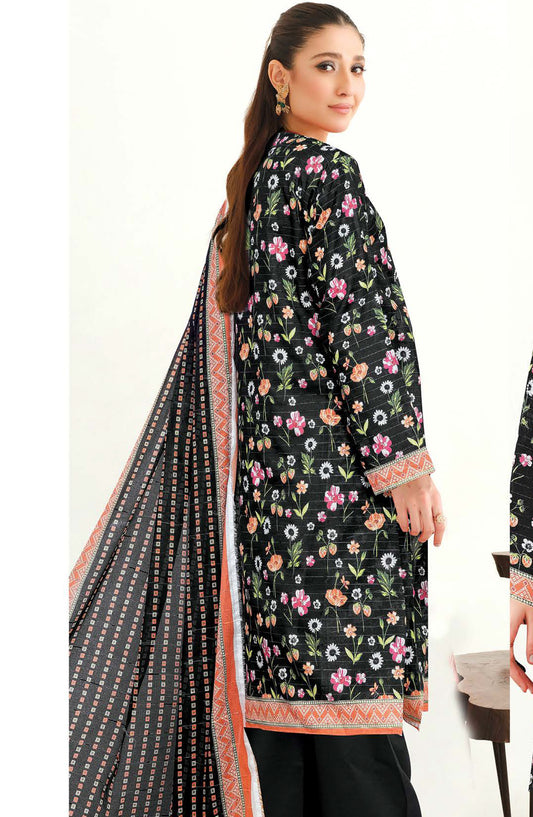 Mode by Johra Printed Lawn Unstitched 3 Piece Suit - JH-1200 - JH25MODE - Black - Casual Collection