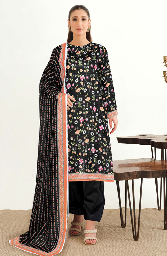 Mode by Johra Printed Lawn Unstitched 3 Piece Suit - JH-1200 - JH25MODE - Black - Casual Collection
